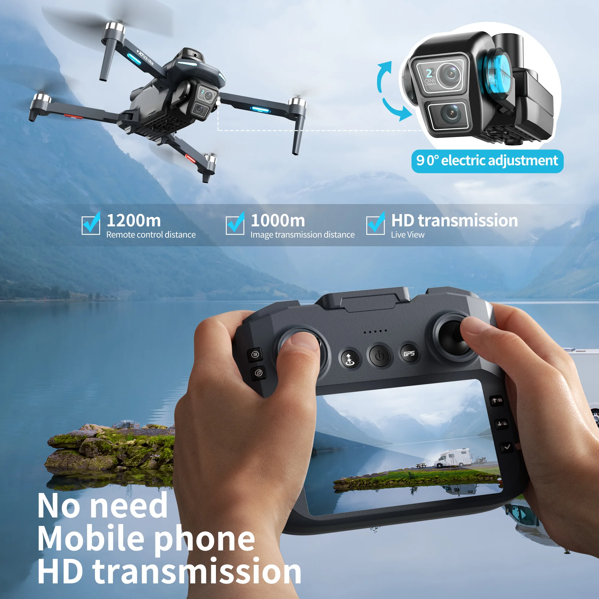 Lenovo XT606 MAX GPS Drone 4k  - Drone Multispectral บทวิจารณ์และราคา