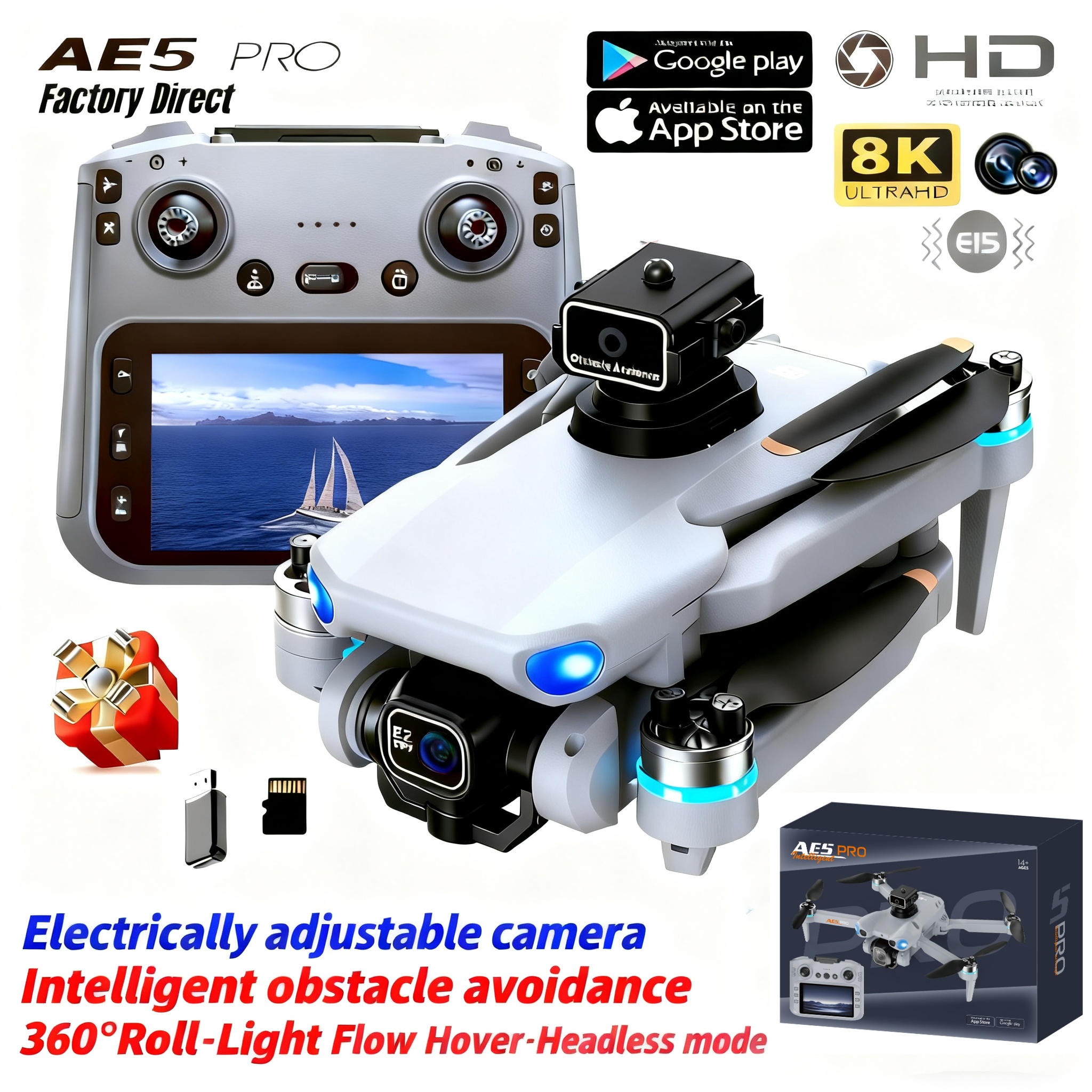 2026 New AE5 Pro Drone 8K HD 4 - Drone Video Production บทวิจารณ์และราคา