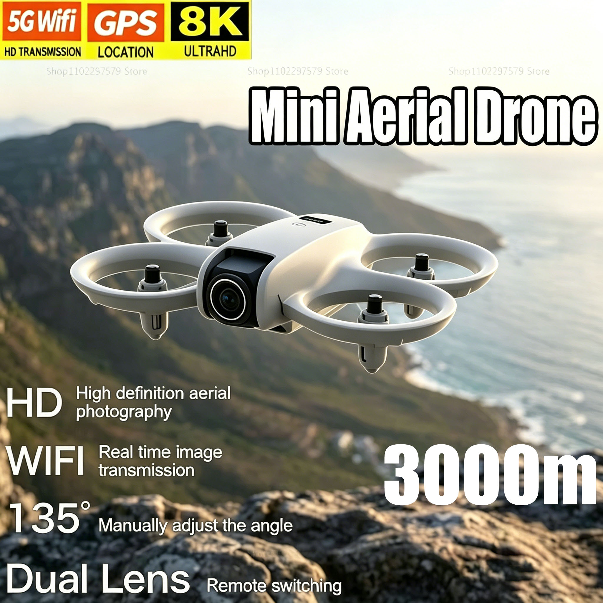 Mini Drone with 8K HD Camera F - Drone Video Production บทวิจารณ์และราคา
