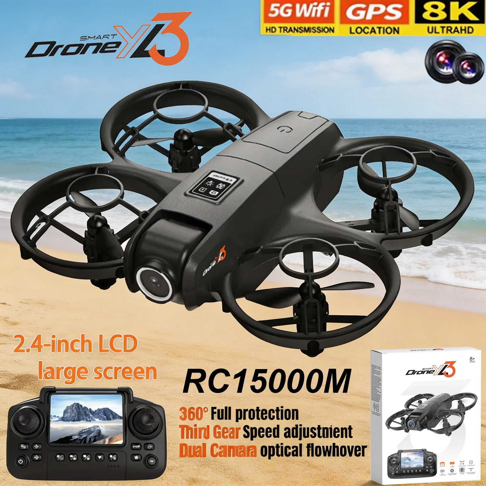 New YL3 RC Drone 8K 1080P Wide - Drone Mapping บทวิจารณ์และราคา